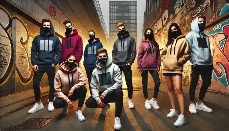 fashion hoodie with a mask