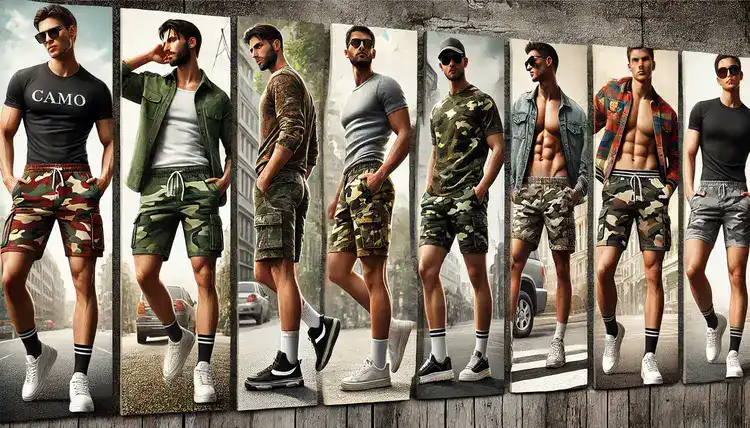 camo shorts for men and women